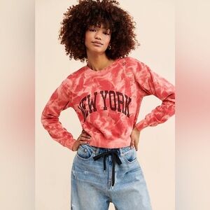 Free People x Riley Vintage 1880 East Coast New York Rhinestone Sweatshirt